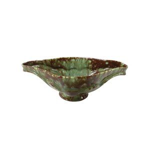 Drip Glaze Hobbiest Planter Green & Brown Boho Retro MCM Fabulous!